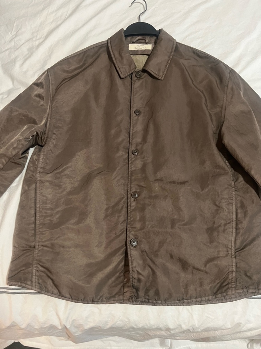 Zara Men's Brown Lightweight Button-Front Jacket size Medium - Picture 2 of 6